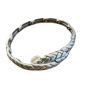 Alex and Ani Silver Braided Wrap Style Bangle